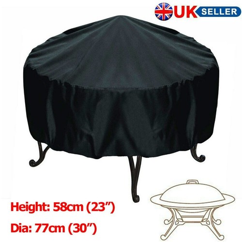 Round black fire pit cover - black,