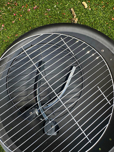 Round black steel wood - black,