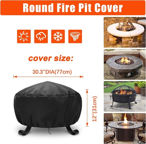 Fire pit cover 77cm - fire, x