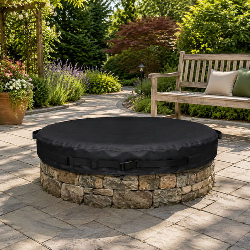 Round fire pit - pit, for