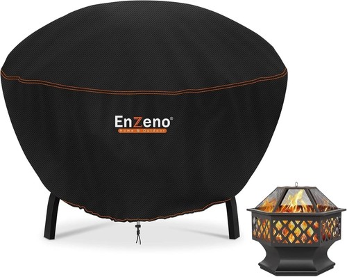 Enzeno fire pit - fire, cover,round