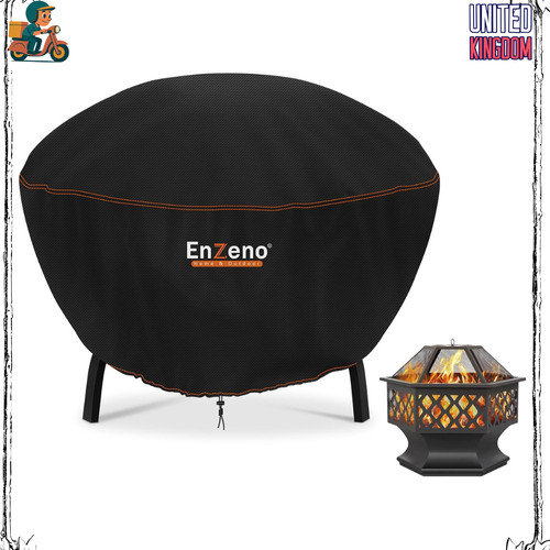 Enzeno fire pit cover round - fire,